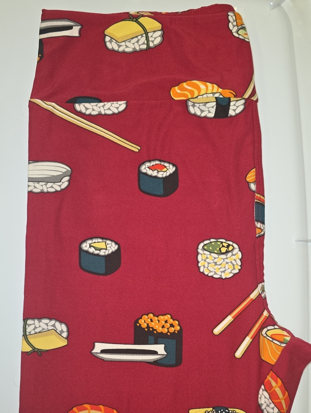 LuLaRoe Red Sushi Print Leggings